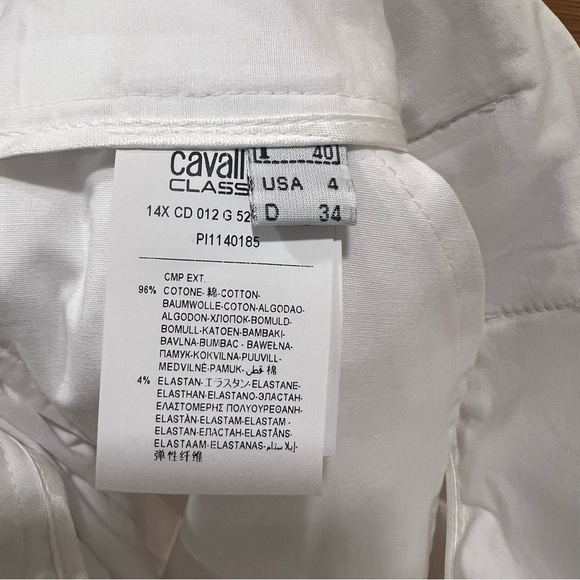 Cavalli Class | White Midi Skirt | Black Trim | Size 4 - Picture 7 of 8